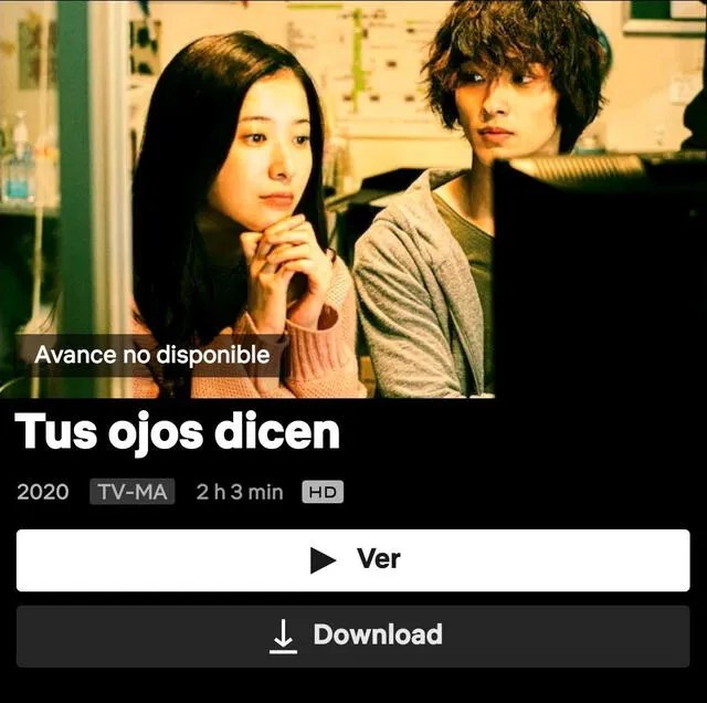 Netflix: pelicula Your Eyes Tell se encuentra disponible en Perú. Foto: Captura