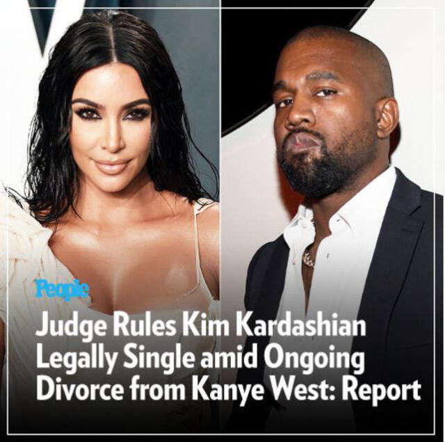People fue una de las primeras plataformas en informar sobre la soltería legal de Kardashian y West. Foto: Instagram People