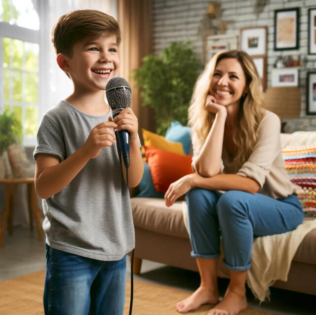 Los menos de la casa suelen interpretar canciones por el Día de la Madre. Foto: IA   