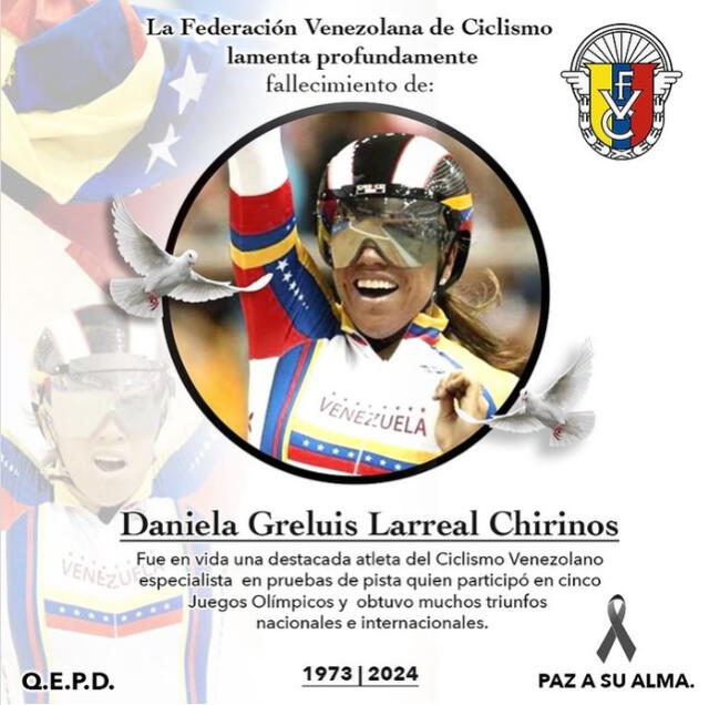  La lamentable noticia fue confirmada por la&nbsp;Federación Venezolana de Ciclismo. Foto: Instagram/feveciclismo    