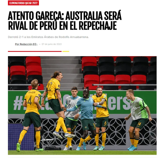 Australia, rival de Perú en el repechaje del Mundial Qatar 2022.