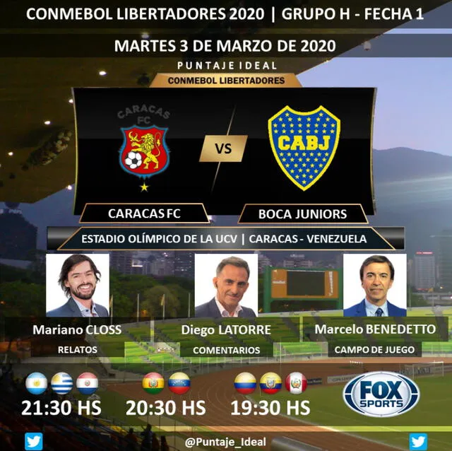 Boca Juniors vs Caracas FC