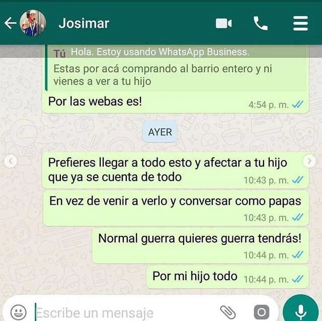 Gianella Ydoña discute con Josimar