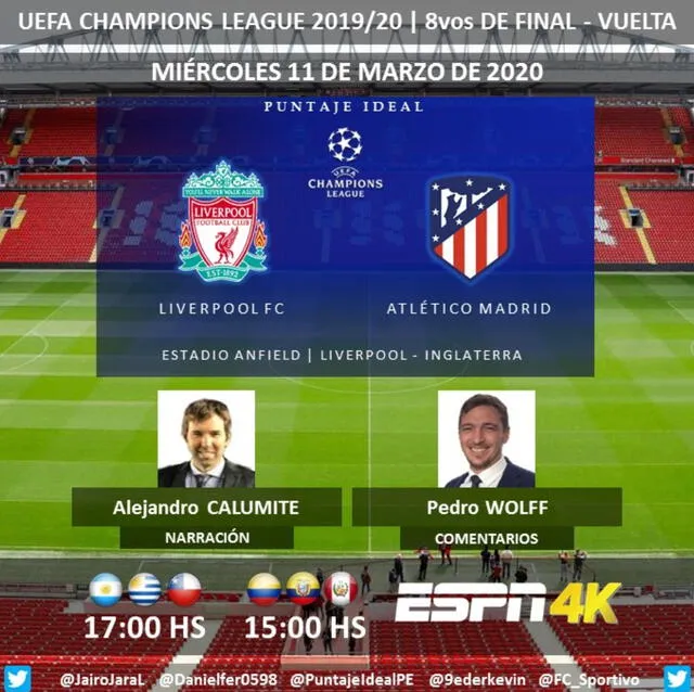 Liverpool vs Atlético Madrid