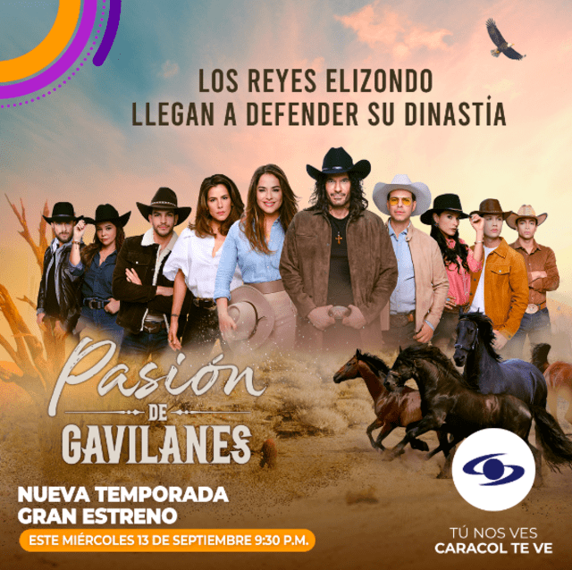 Afiche promocional de 'Pasión de gavilanes 2' por Caracol TV. Foto: Caracol TV   
