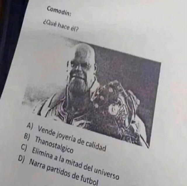 Examen sobre Marvel en Ica