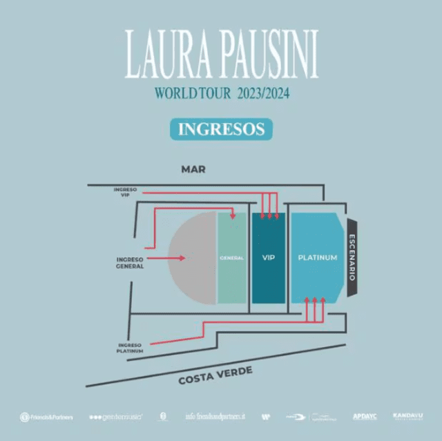 Accesos al concierto de Laura Pausini. Foto: Joinnus   