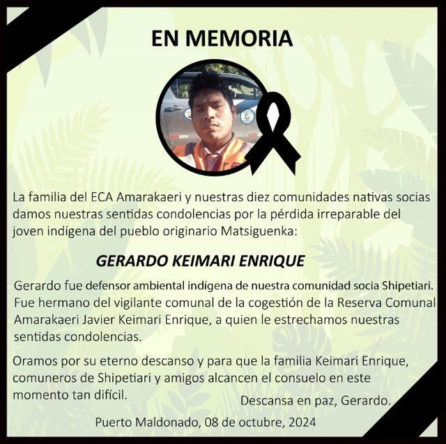 Foto: ECA Amarakaeri/Facebook Foto: ECA Amarakaeri/Facebook