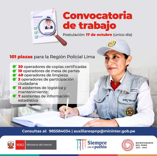 Convocatorias de Trabajo. Convocatorias de Trabajo.