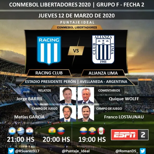 Alianza Lima vs Racing - ESPN 2