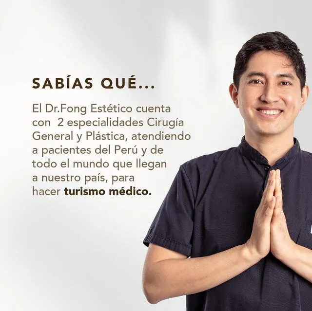  Dr. Víctor Fong es una figura activa en las redes sociales. Foto: Instagram/Dr. Fong   