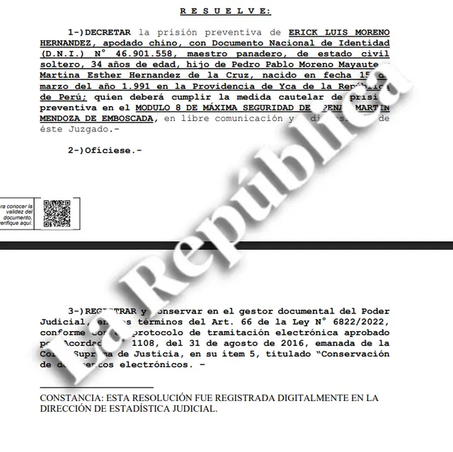  Erick Moreno permanecerá bajo prisión preventiva en Paraguay. Foto: La República    