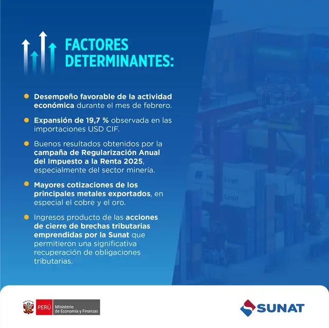  Las importaciones registraron un significativo crecimiento de 19,7%. Captura: Sunat.   