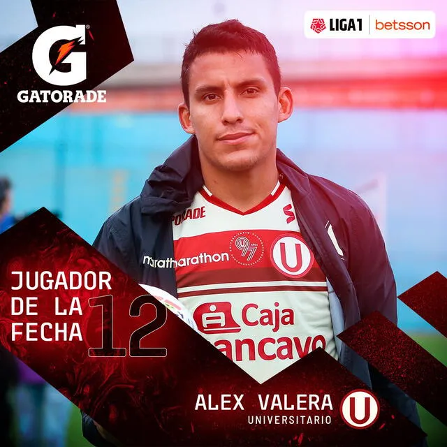 Alex Valera consiguió el premio al "Jugador de la Fecha 12" gracias a su triplete ante Alianza Universidad. Foto: Liga de Fútbol Profesional.