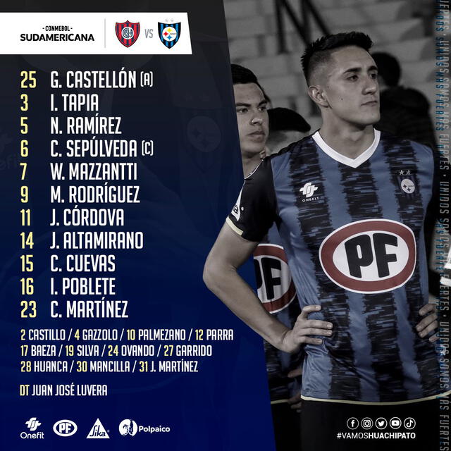 Formación del cuadro chileno. Foto: Huachipato/Twitter