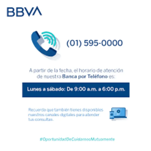 Canales de contacto BBVA