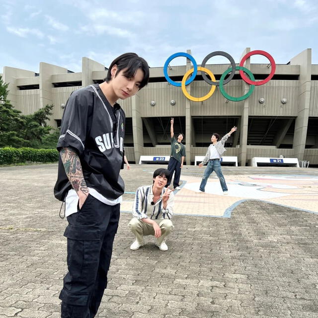 BTS se reunió para grabación. Foto: Instagram/Jin