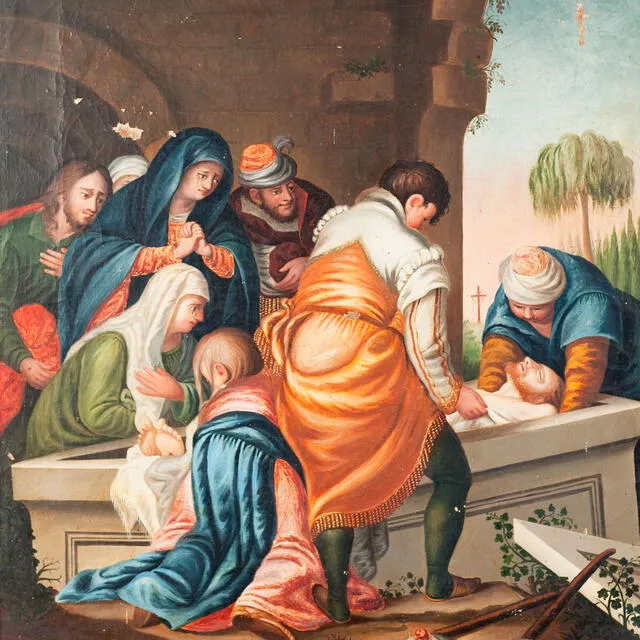 Decimocuarta estación: Jesús es colocado en el sepulcro. Foto: Duomo di S. Biaggio