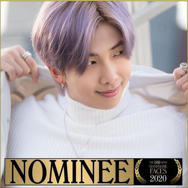 El 16 de junio RM (BTS) fue nominado a The 100 Most Handsome Faces of 2020. Crédito: Instagram TC Candler