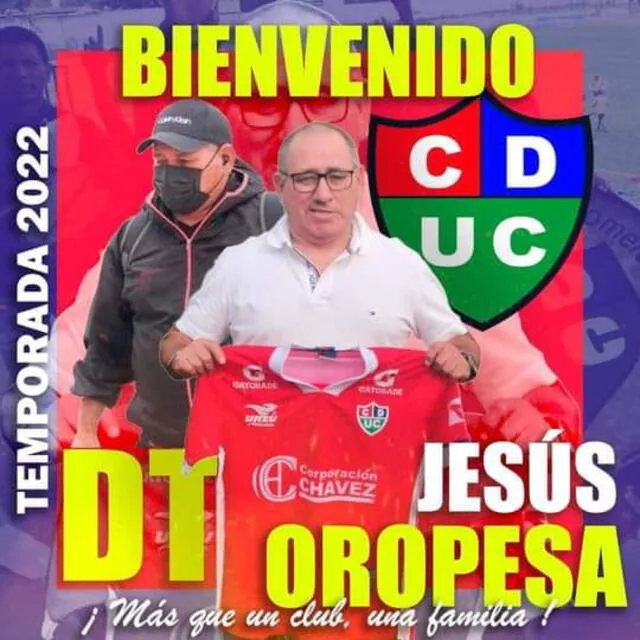 Jesús Oropesa fue anunciado como técnico de Unión Comercio para la Liga 2. Foto: Unión Comercio