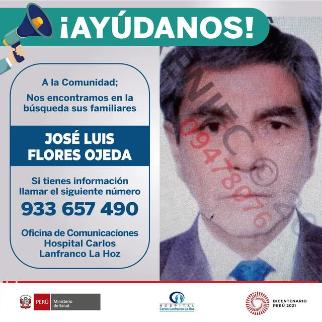 Publicación del la oficina de Comunicaciones del hospital Carlos Lanfranco La Hoz. Foto: Minsa