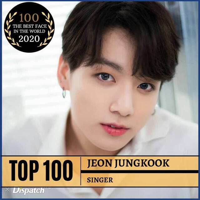 Jungkook de BTS para The Best Face in The World 2020. Créditos: Entertainment_awards