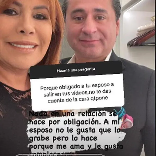 Magaly Medina asegura que su esposo acepta aparecer en sus redes sociales "para complacerla".