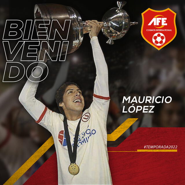 AFE Cosmos anunció a Mauricio López como refuerzo para Copa Perú. Foto: AFE Cosmos International