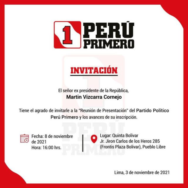 Invitación Perú Primero