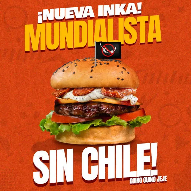 “Hamburguesa mundialista sin chile”: restaurantes trolean a Chile por quedar fuera de Qatar