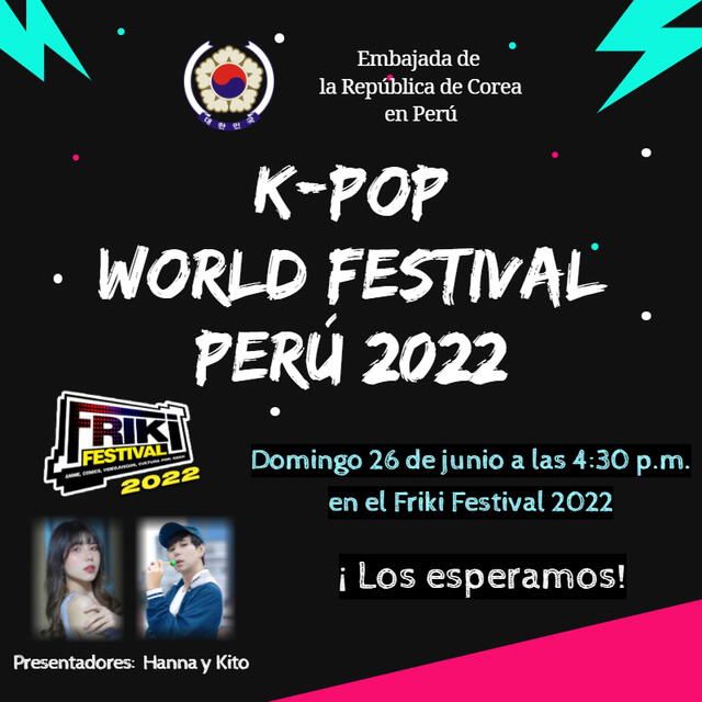 Kpop World Festival Perú 2022 Corea del Sur concurso canto baile Friki Festival Mall del Sur