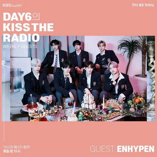 Day6 Kiss the Radio tendrá como invitados a ENHYPEN. Foto: KBS