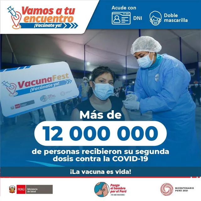 Vacunación en Perú. Foto: Minsa