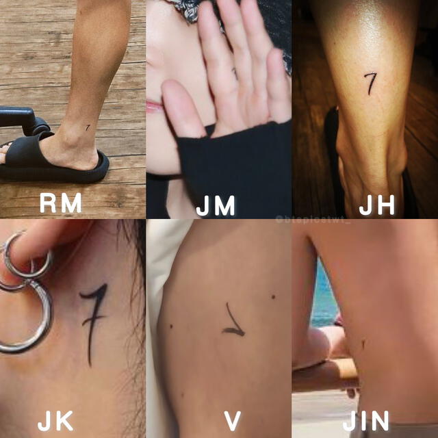 BTS Jin tatuaje de la amistad, grupal, Seokjin, tendencia, ARMY, Twitter, bangtan