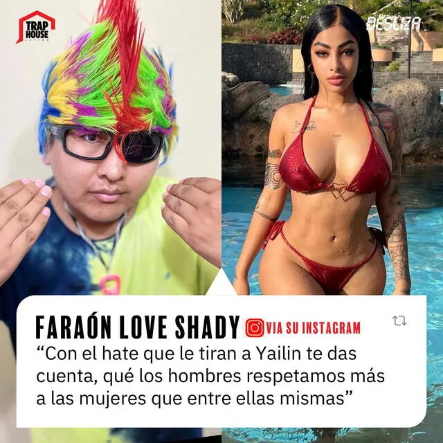 Faraón Love Shady evidenció el odio que recibe Yailin La más viral. Foto: @traphouselatino/Instagram