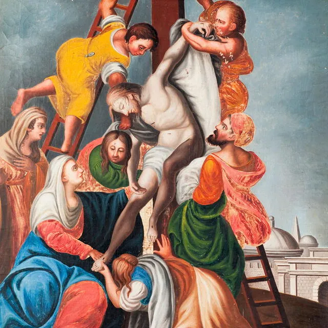 Decimotercera estación: Jesús es bajado de la cruz. Foto: Duomo di S. Biaggio