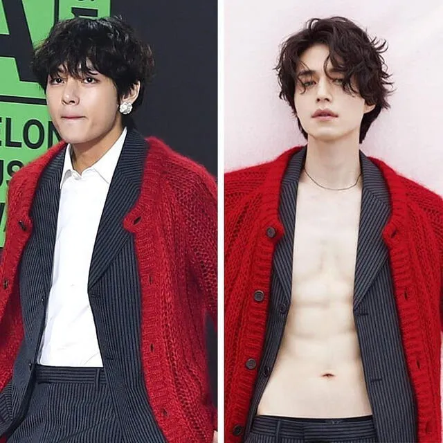 Dispatch Style presentó a Kim Taehyung de BTS y  Lee Dong Wook de ‘Goblin’ luciendo el mismo outfit. Captura Instagram.