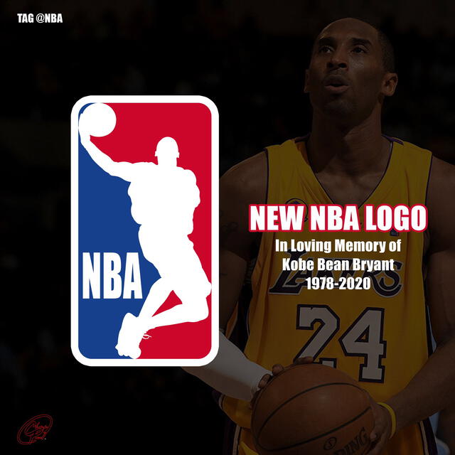 Muchos fanáticos crean logos de la NBA con la silueta de Kobe Bryant. (Foto: Twitter)