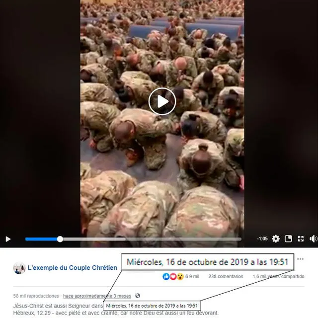 Video de militares se viralizó en octubre del 2019.