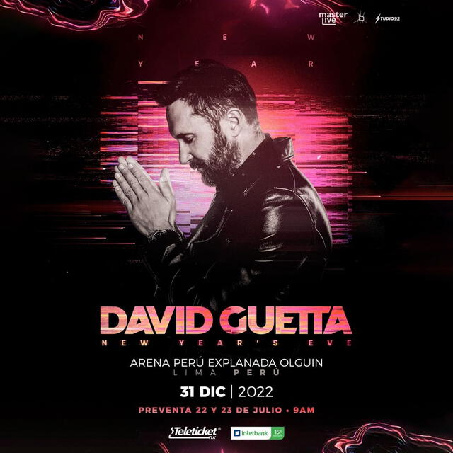 David Guetta en Lima 2022. Foto: difusión