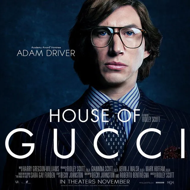 Adam Driver es Maurizio Gucci en House of Gucci. Foto: Twitter/@HouseOfGucciMov