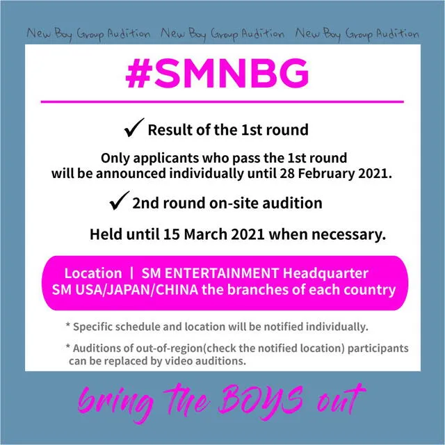 SMNBG, 2021 SM Global Audition, Kpop