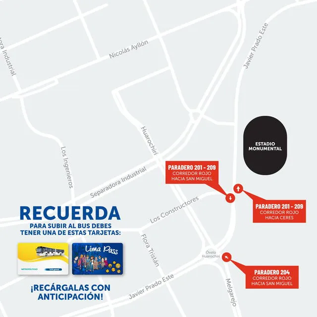 Universitario vs. Atlético Grau: buses del corredor rojo estarán ubicados en paraderos para recoger a hinchas cuando finalice el partido