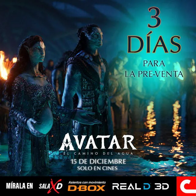 Avatar 2, preventa Perú Cinemark
