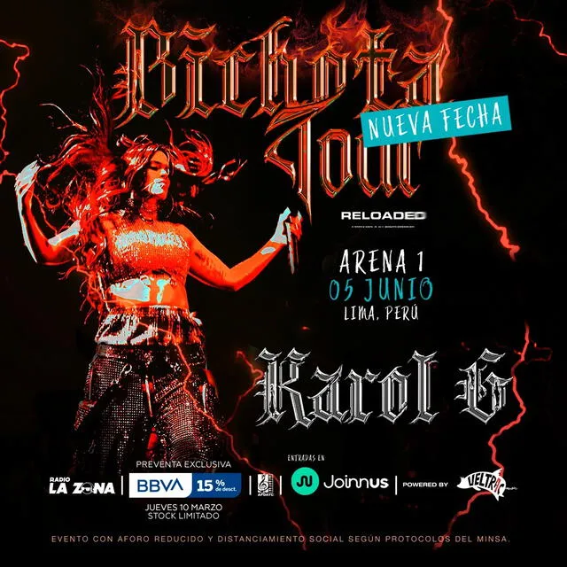 Karol G anuncia segundo concierto en Lima para este 5 de junio. Foto: difusión