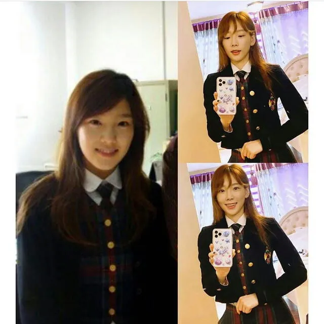 Los seguidores de la estrella K-pop compararon una fotografía del año 2007 de Taeyeon con su más reciente selfie.
