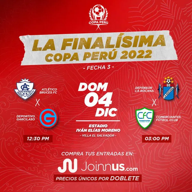 Programación de la fecha 3 en la Finalísima. Foto: Copa Perú