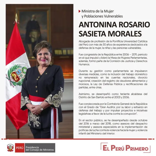 Hoja de vida de Rosario Sasieta.