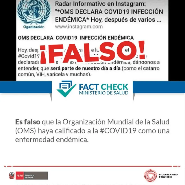 Verificación del Ministerio de Salud sobre el comunicado falso. Foto: captura en Twitter / Minsa.