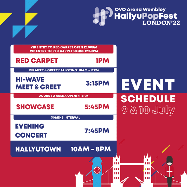 horarios HallyuPopFest 2022. kpop